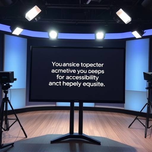 Image montrant des sous-titres sur une vidéo, symbolisant l'accessibilité du contenu audio-visuel.